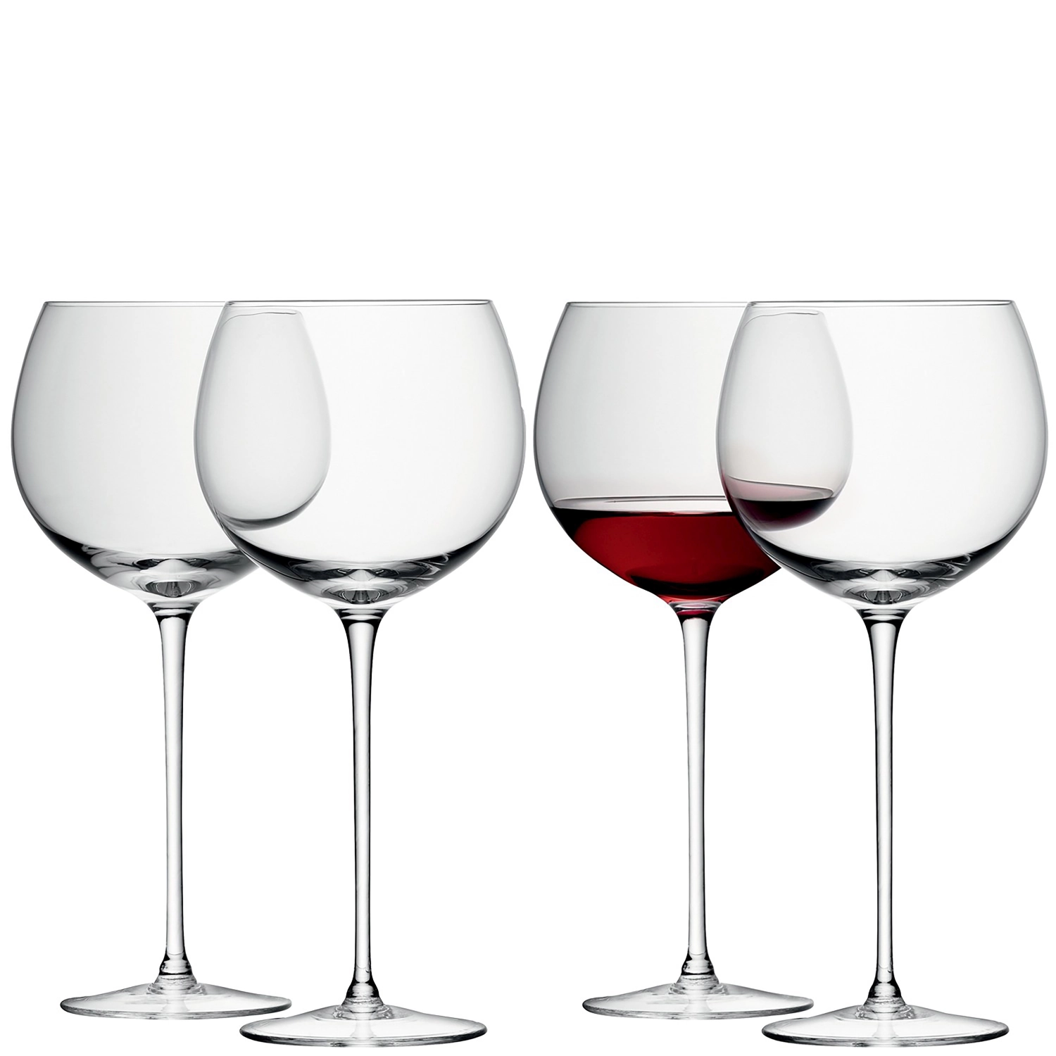 Set de 4 verres wine balloon 570ml - clair