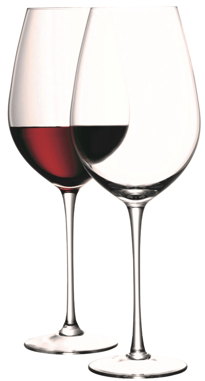 Set de 2 verres à vin rouge 850ml - transparent