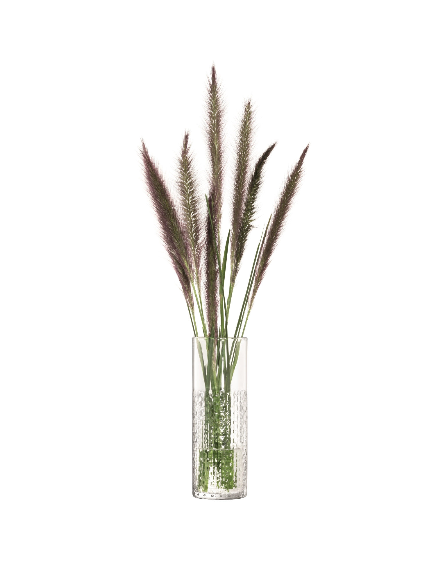 Wicker vase h20cm transparent