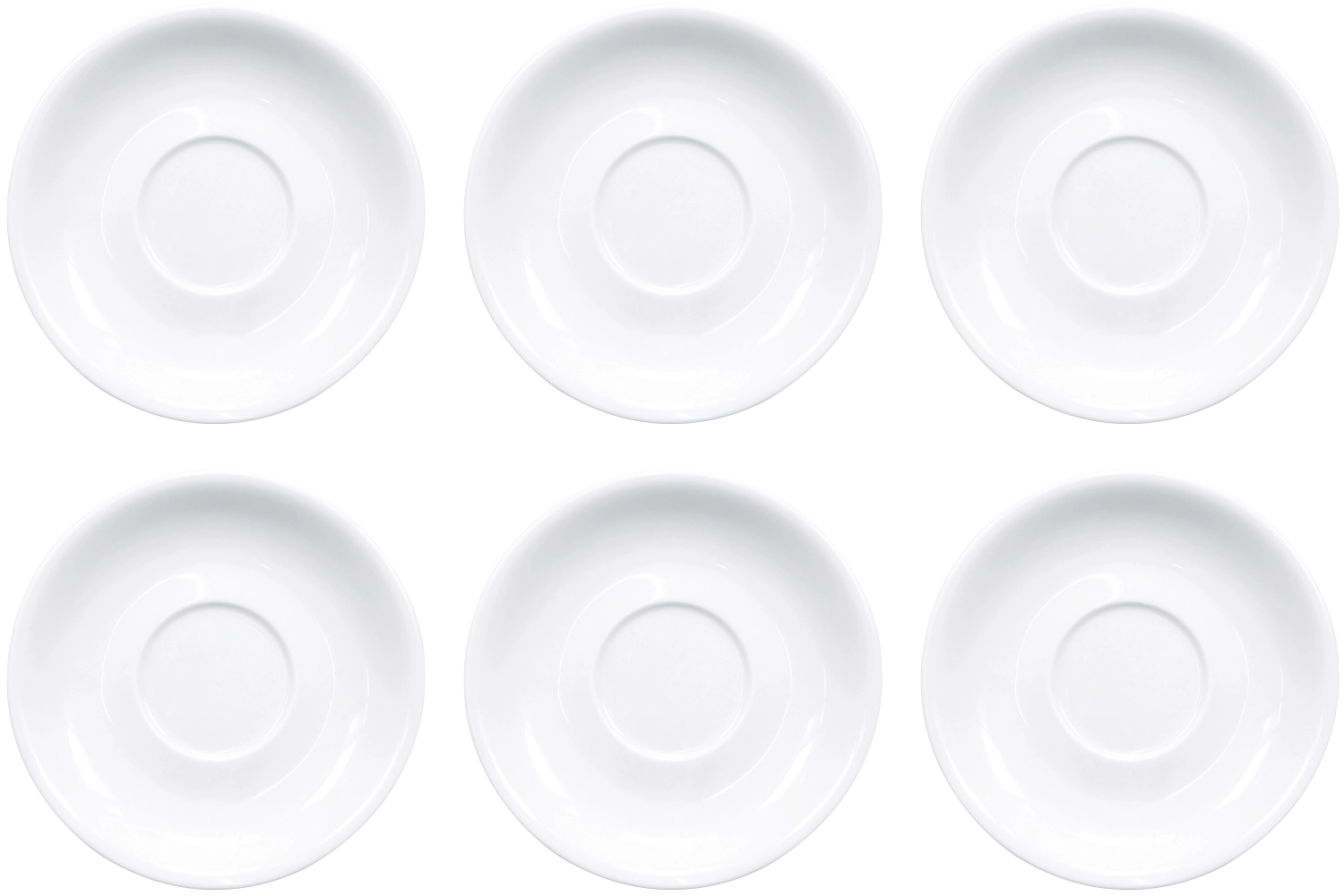 6er Set Kaffee Untertasse