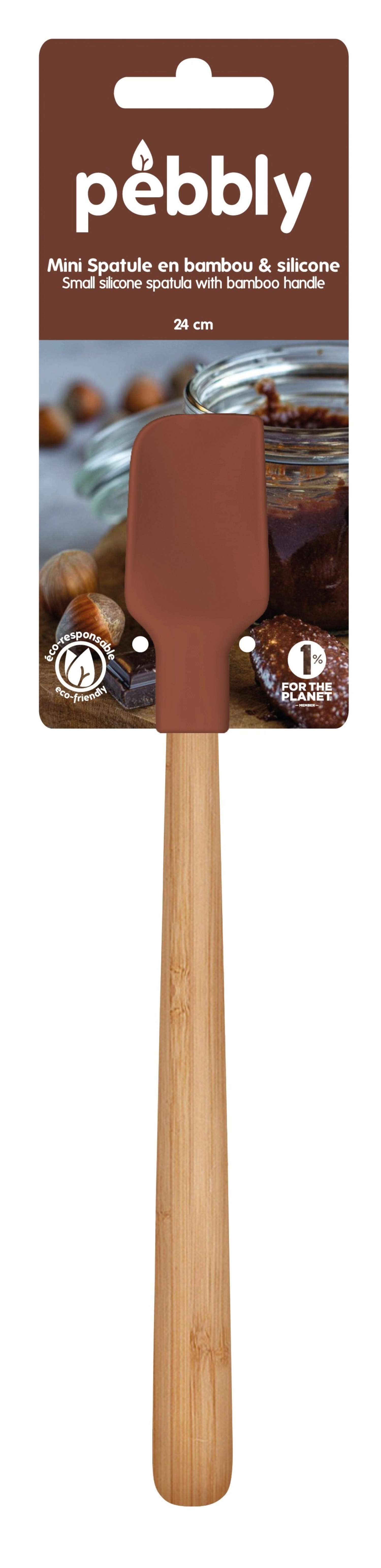 Pebbly mini spatule, chocolat, 24cm