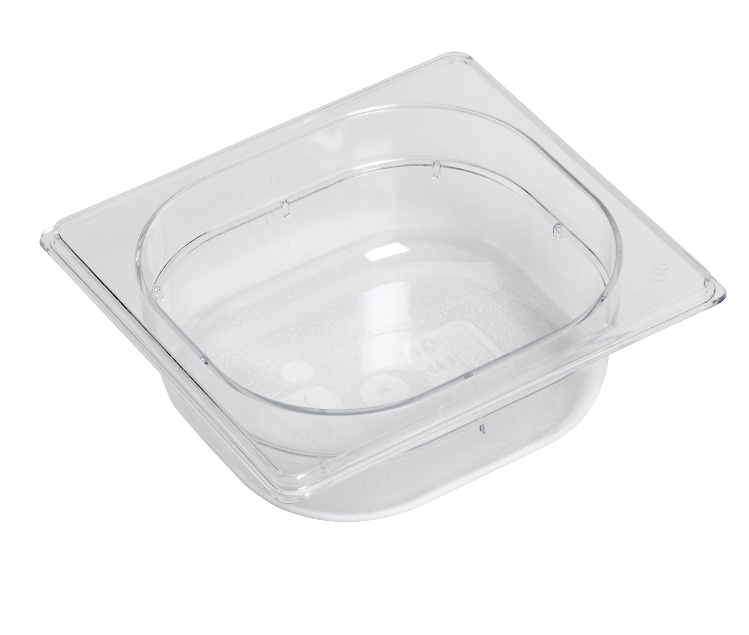 Bac gn 1/6 65 polycarbonate 17.6x16.2cm h6.5cm