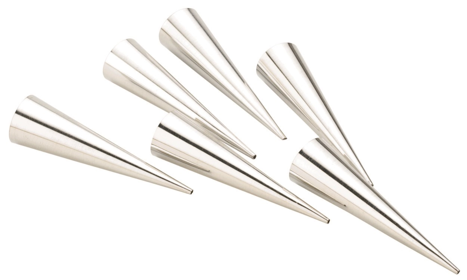 6er Set Blechformen kegelförmig für Cremerollen