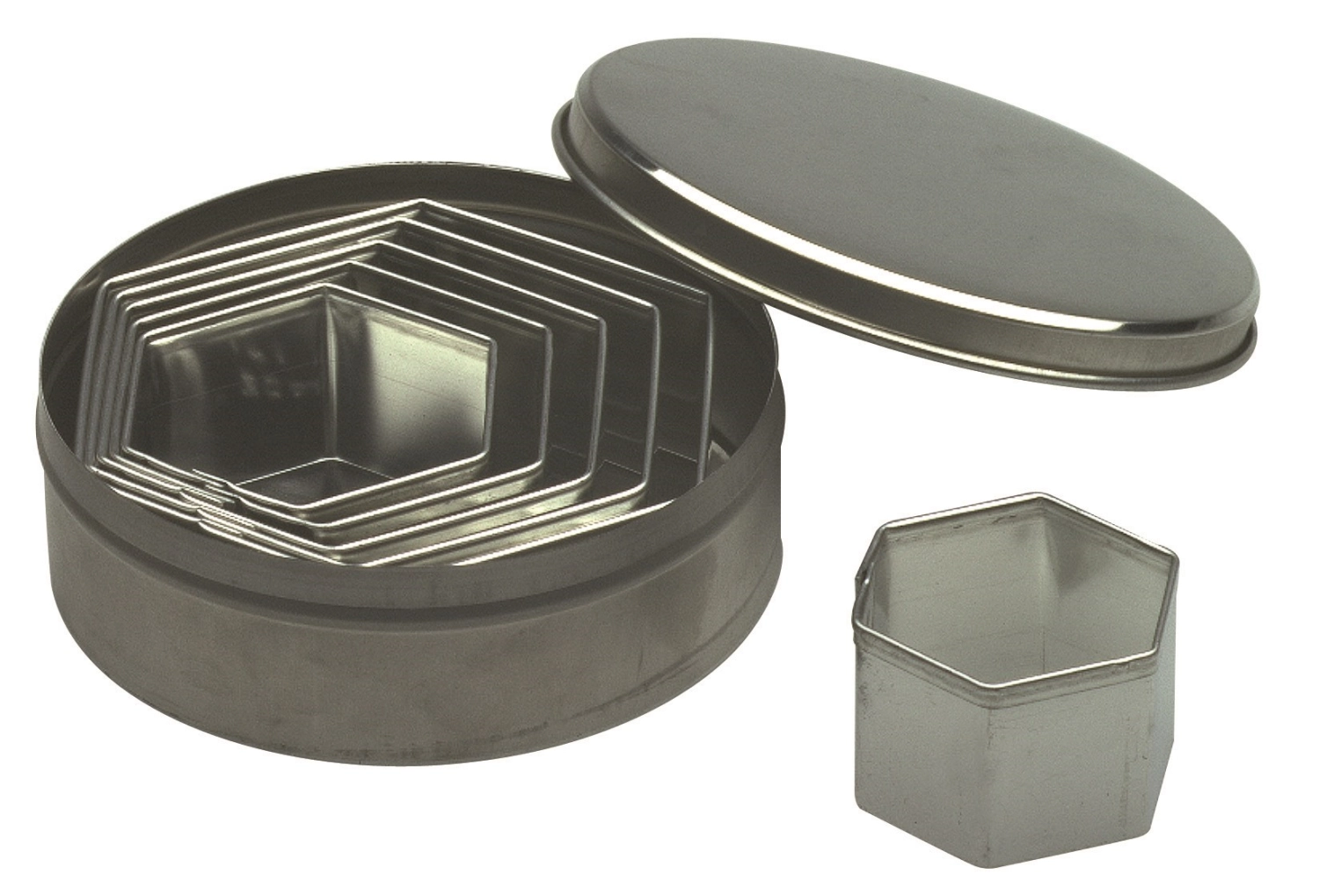 6 pcs. emporte-pièce hexagone