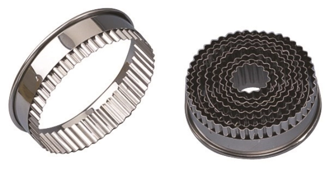 12tlg. Teigausstecher Set rund gezackt