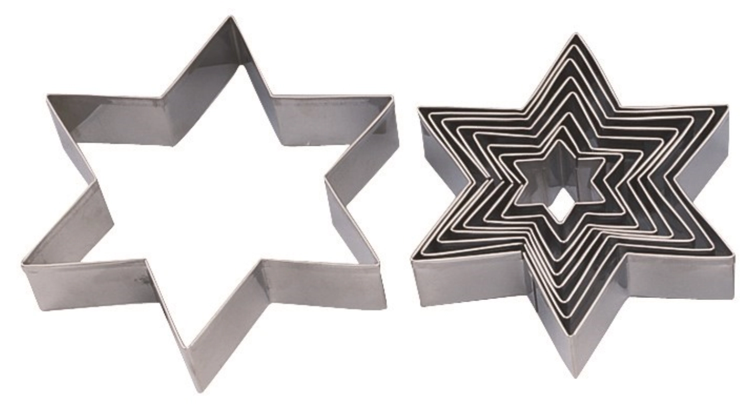 9tlg. Teigausstecher Set Stern