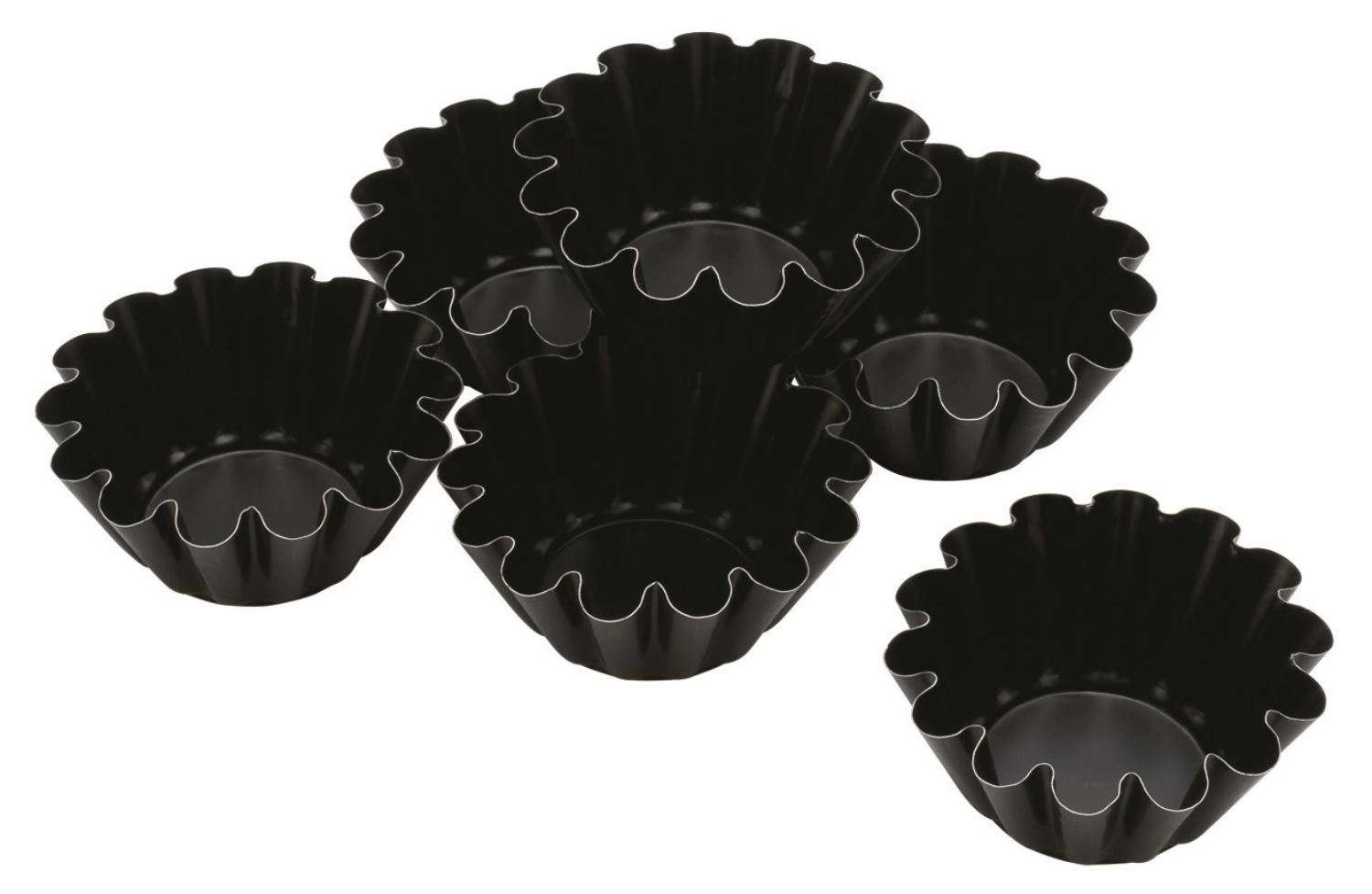 Lot de 6 moules à brioche D8x4cm