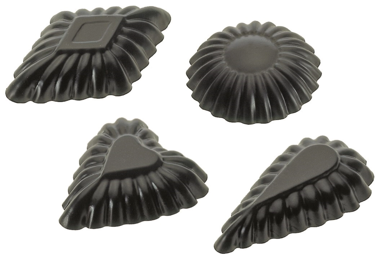 Set de 4 moules à pâtisserie H1.5cm