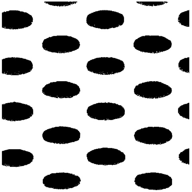 Grille décorative ovale perforée plastique