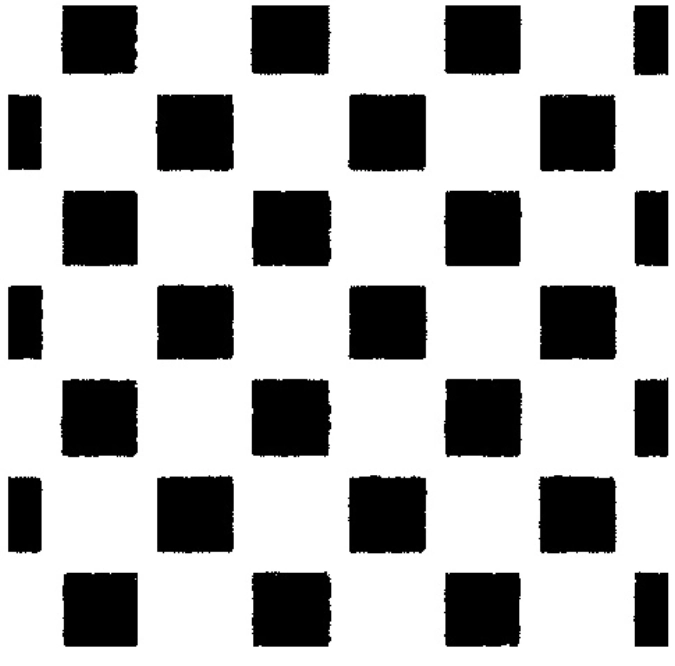 Grille décorative échiquier perforé plastique