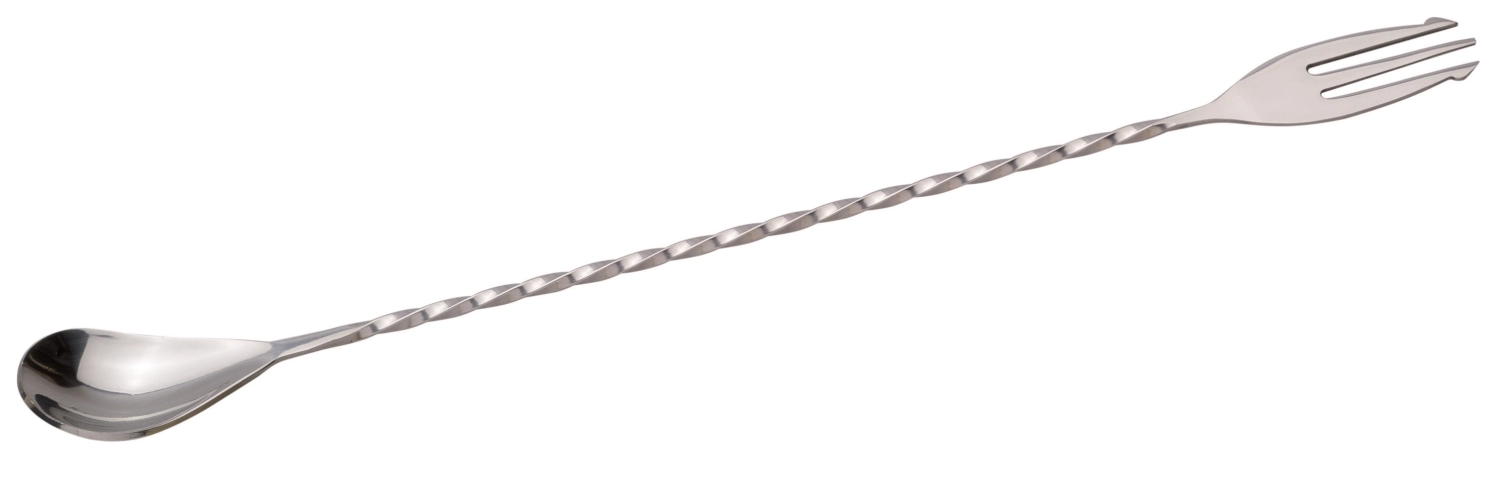 Cuillère de mixage avec fourchette 30cm acier inoxydable