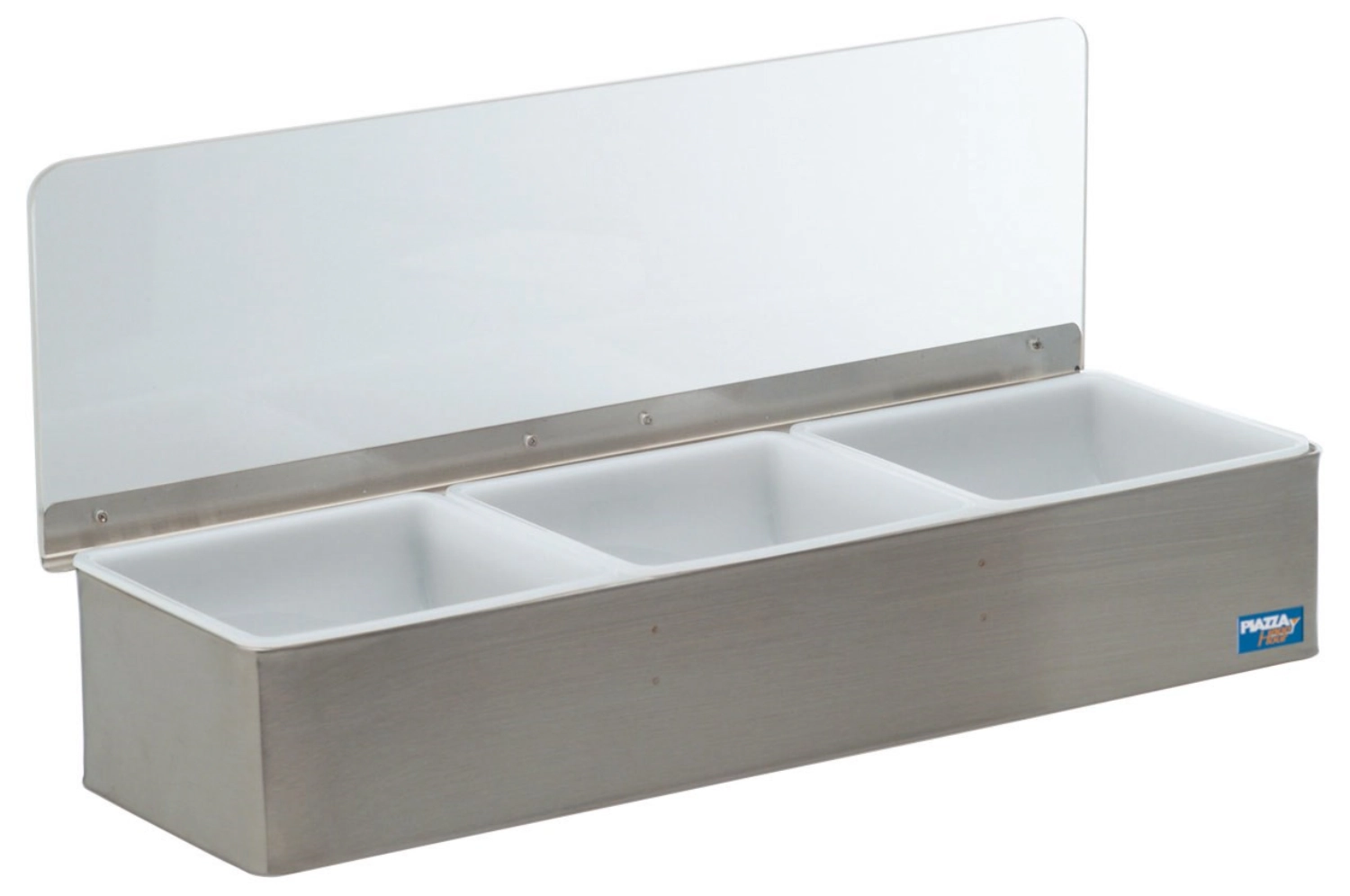 Porte-condiments en acier avec 3 recipients