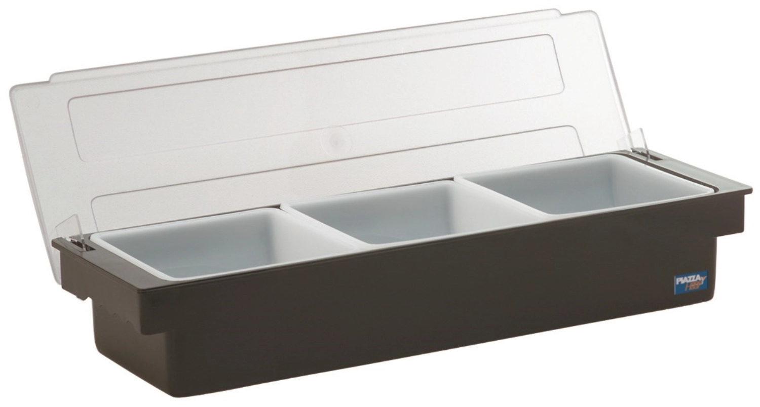 Boîte à ingrédients plastique a. 3 récipients 45x15x9cm