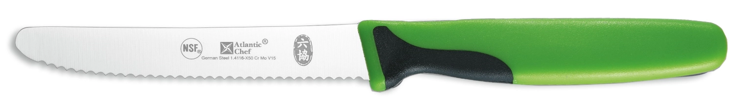 Atlantic Chef couteau universel bout rond 11cm vert
