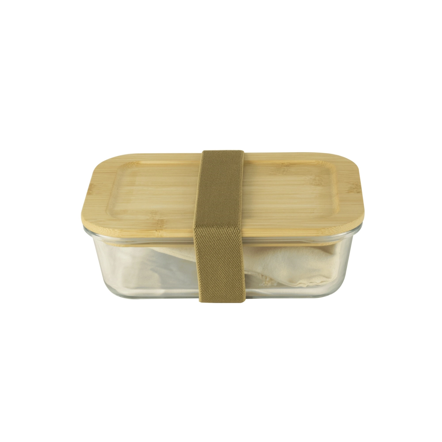 Boîte à lunch couvercle et couverts en bambou