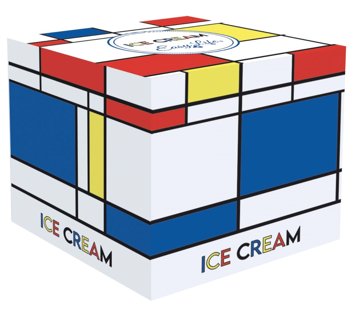 Set de 4 ass. Ice Cream Coupe à glace, mondrian D8.5cm