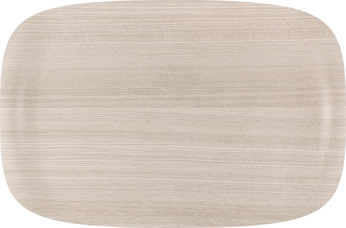 Plateau wave art light wood 32x21cm