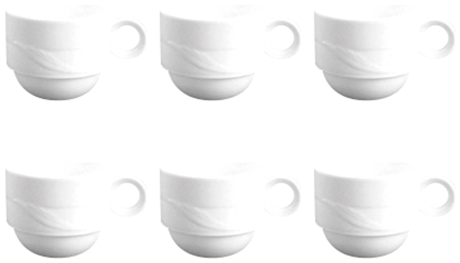 6er Set Maxa Dura 83 Kaffee Obertasse stapelbar