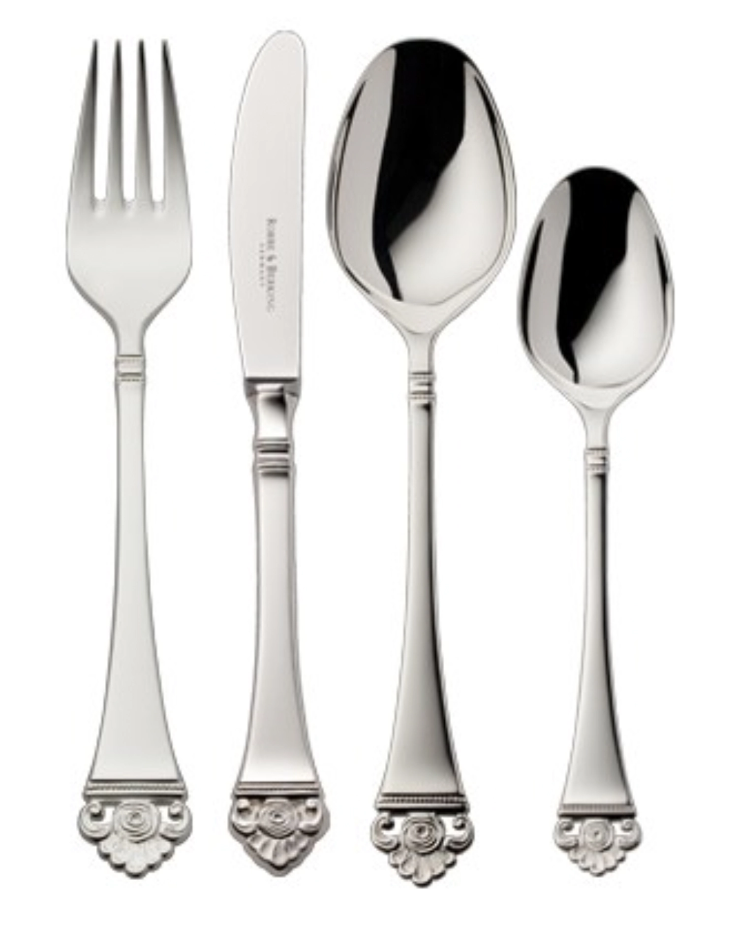 Motif de roses ruban d'or 150 Couteau à beurre et à fromage