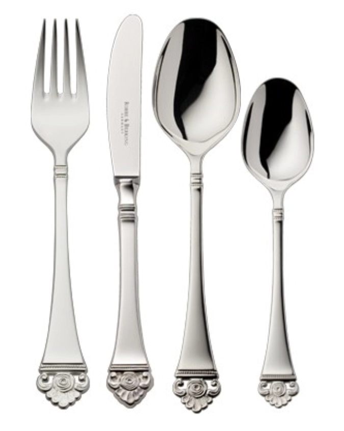 Motif de roses ruban d'or 150 Couteau à beurre et à fromage