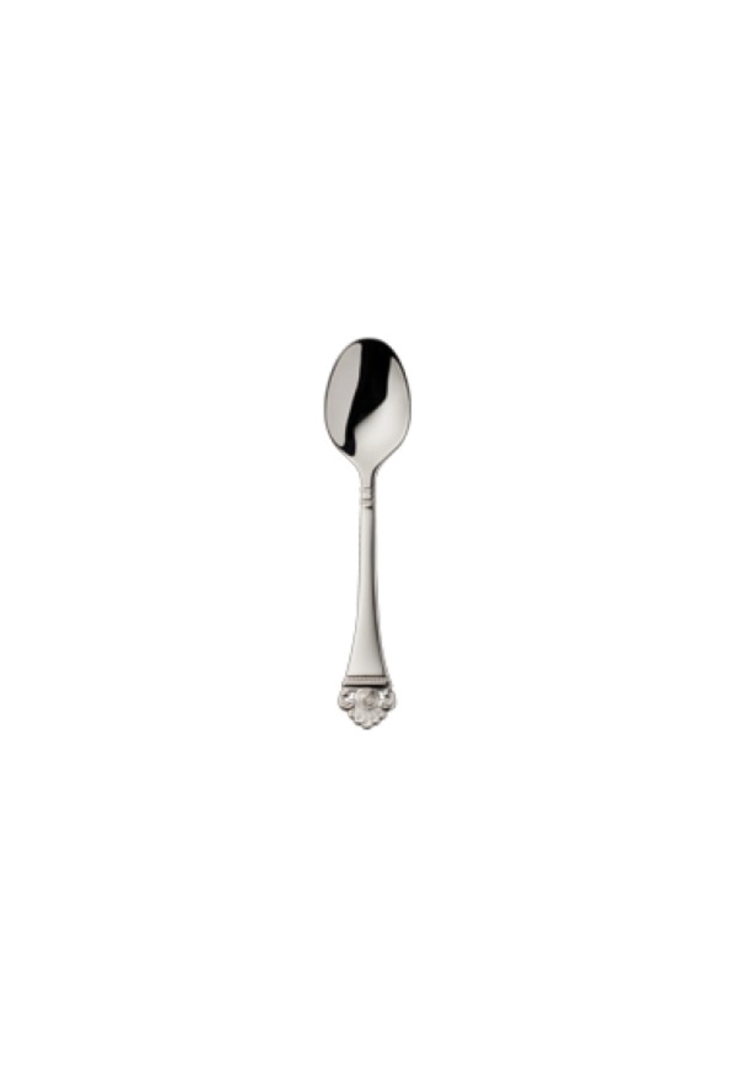 Motif de roses or 925 Cuillère à moka 11.5x1.6cm