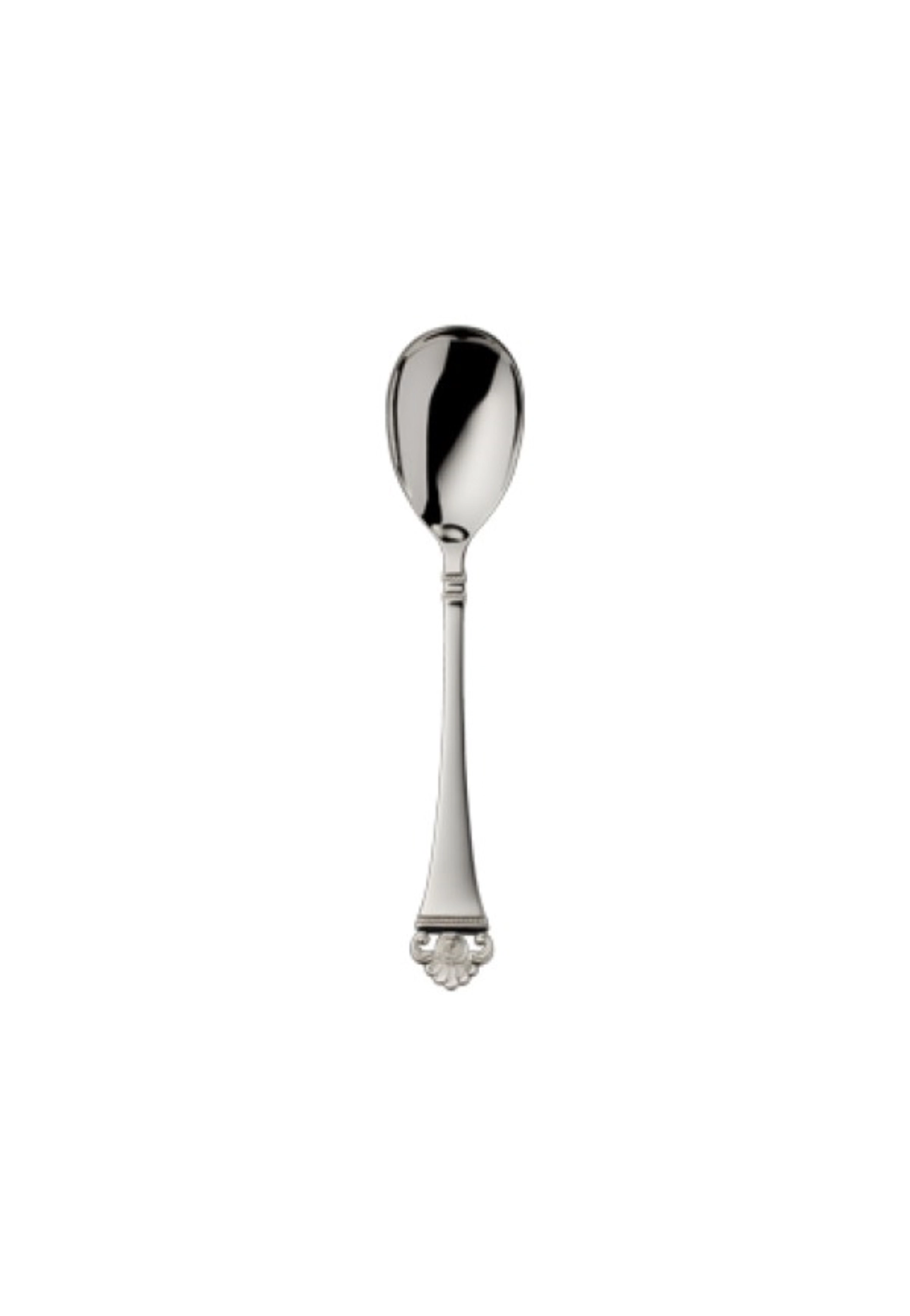 Motif rose or 925 Cuillère à glace 16.5x2cm