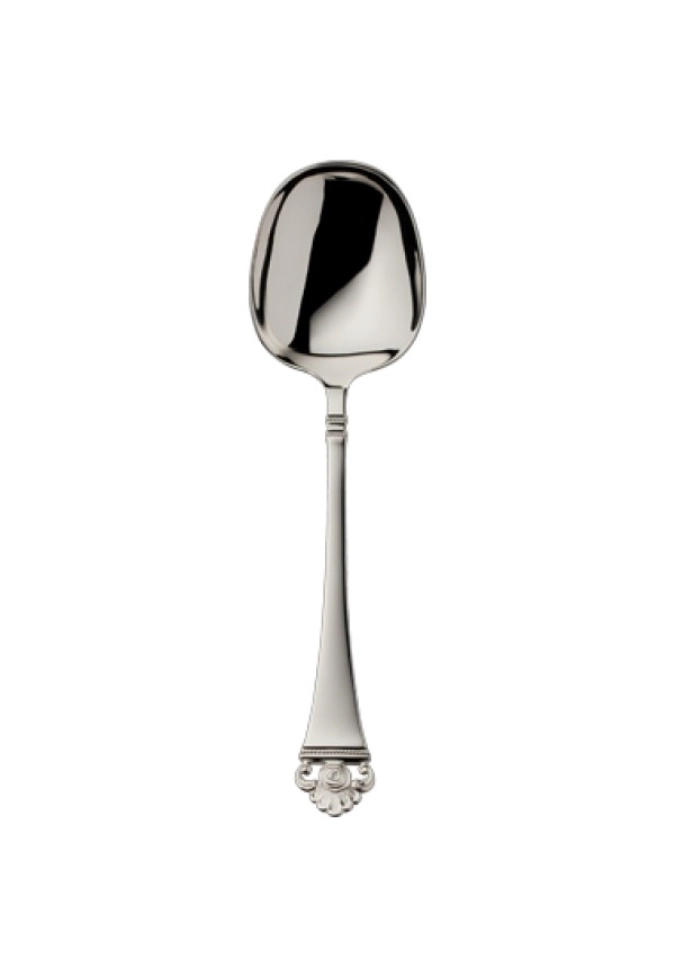 Motif rose or 925 Cuillère à compote/salade, Grande 21x2.7cm