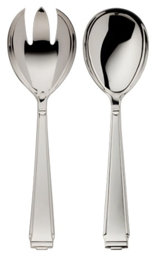 Art Deco 925 Salatbesteck, gross