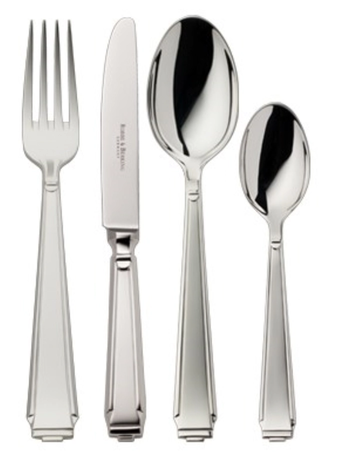 Art Deco 925 Butter- u. Käsemesser m. Stahlklinge