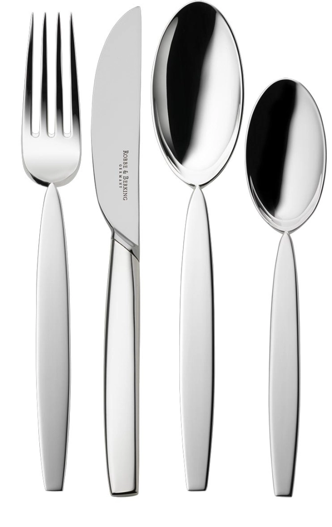 12 » 925 Couteau à beurre et à fromage a. lame en acier