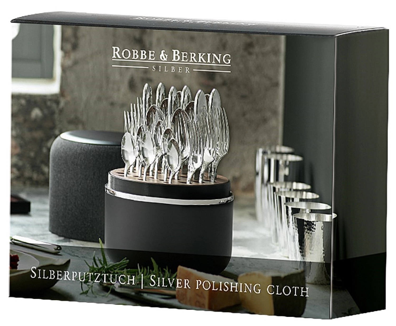 Chiffon de nettoyage argenté 43x32.5cm