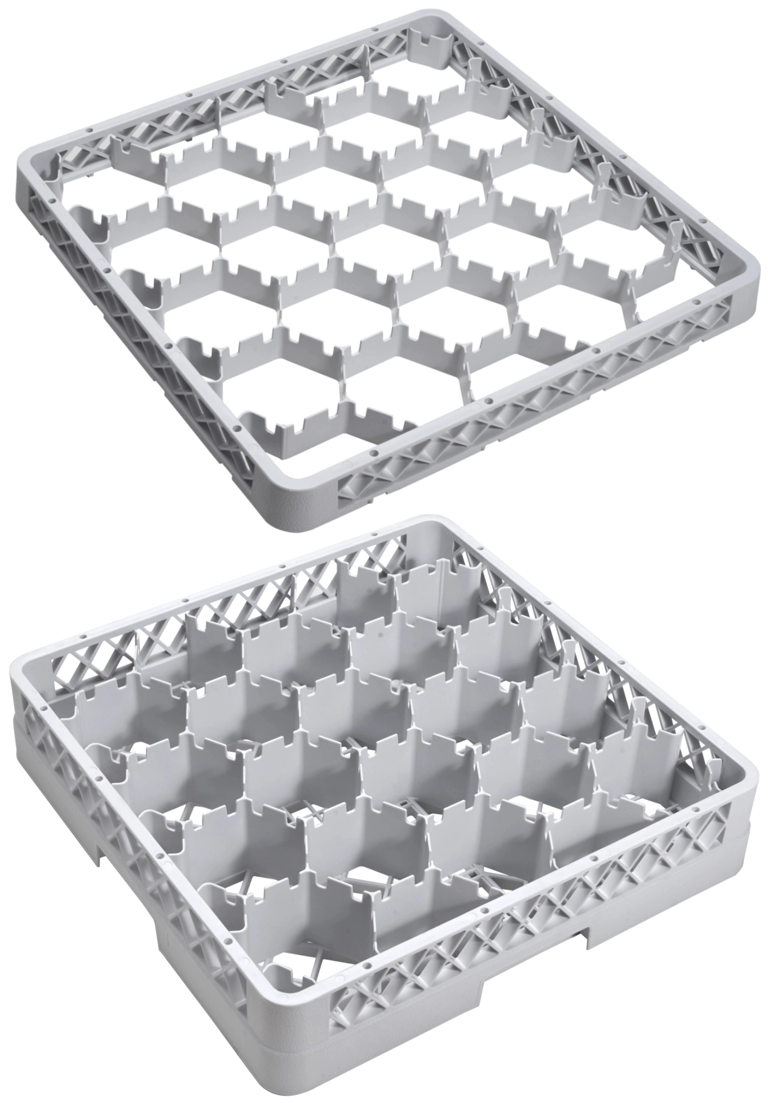 Casier gris avec 20 cases hexagonal - rbase20e