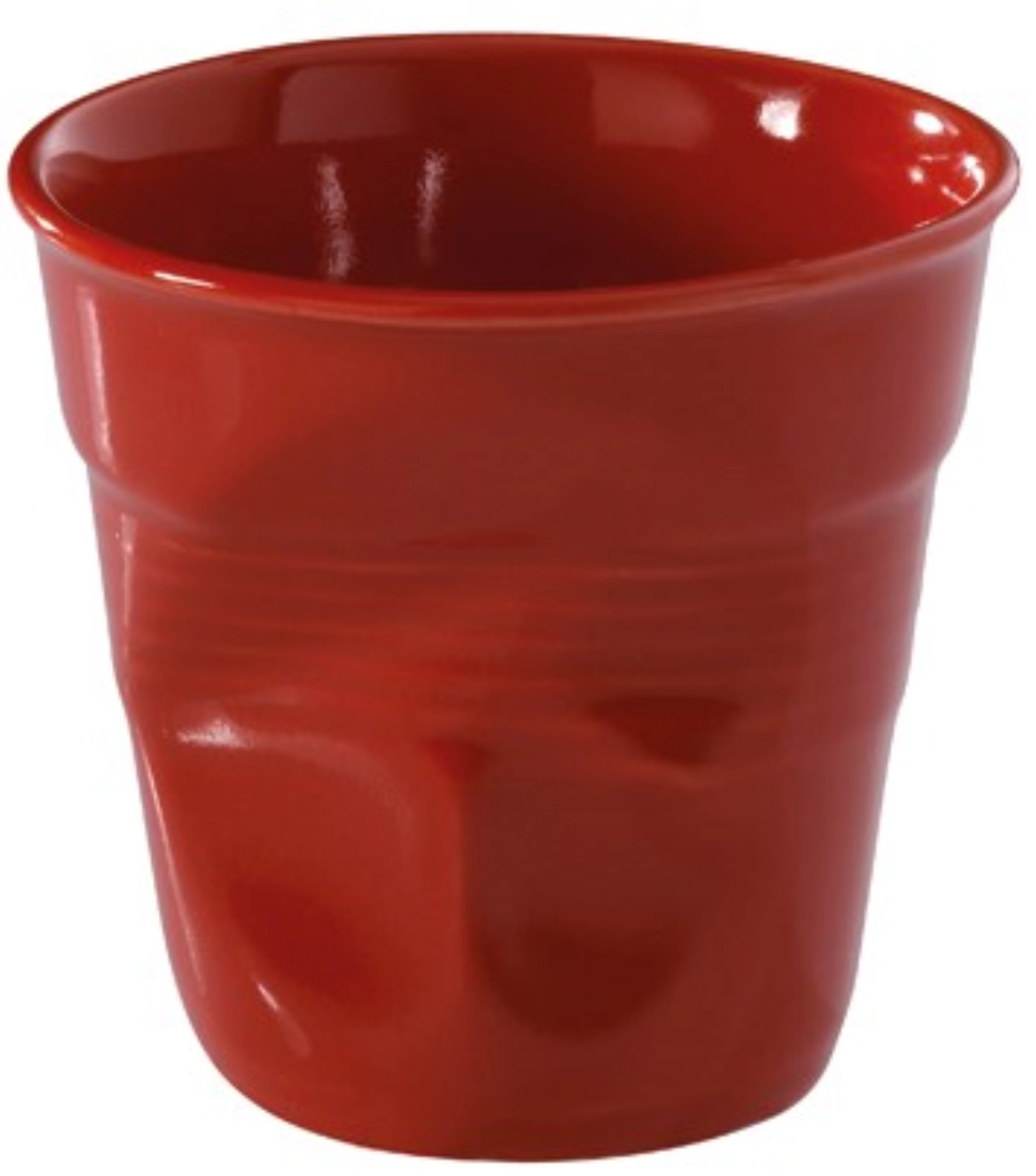 Tasse à cappuccino froissée 18 cl, rouge