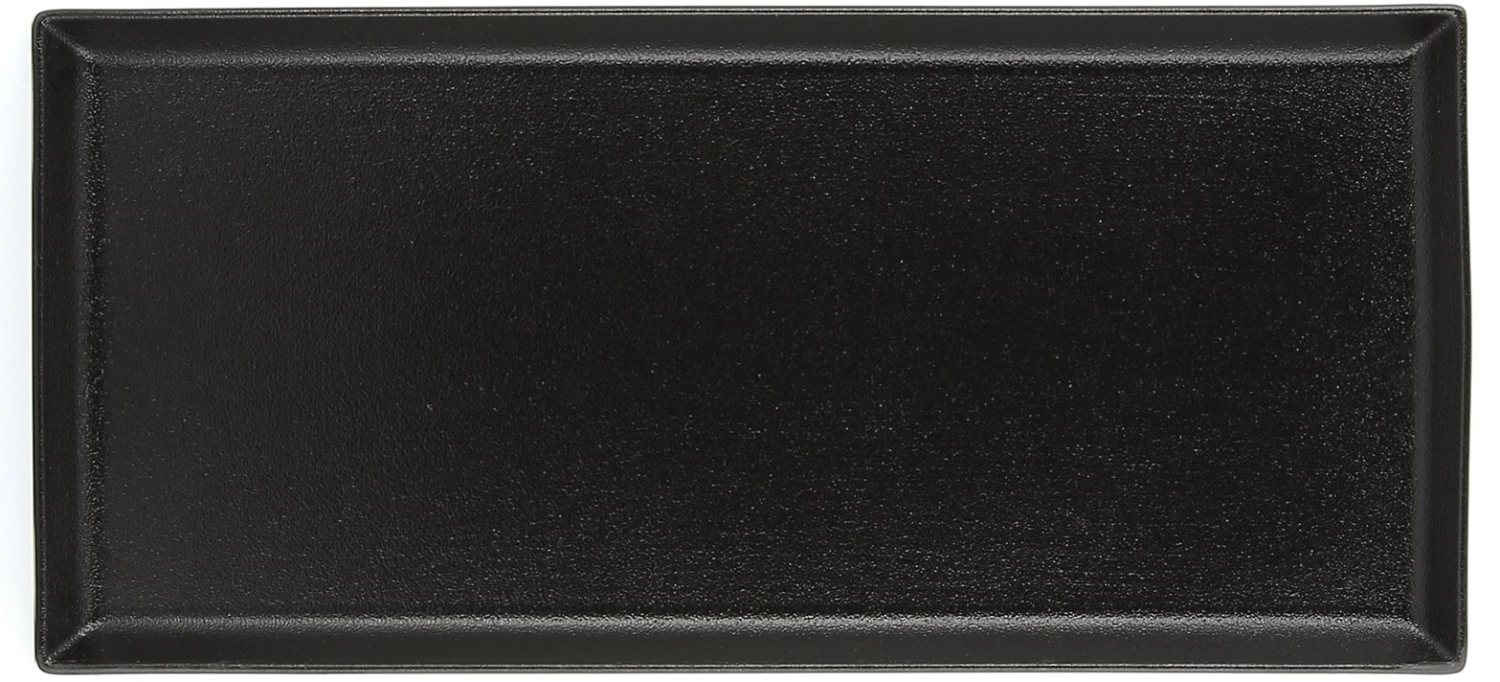 Equinoxe assiette plate rectangulaire, 35x15x1.8 cm, noir