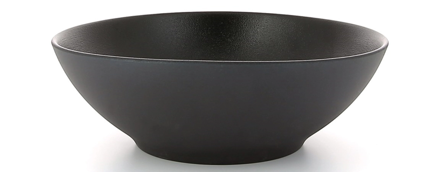 Assiette à soupe equinoxe, ø 19 cm, h : 6.5 cm, noir