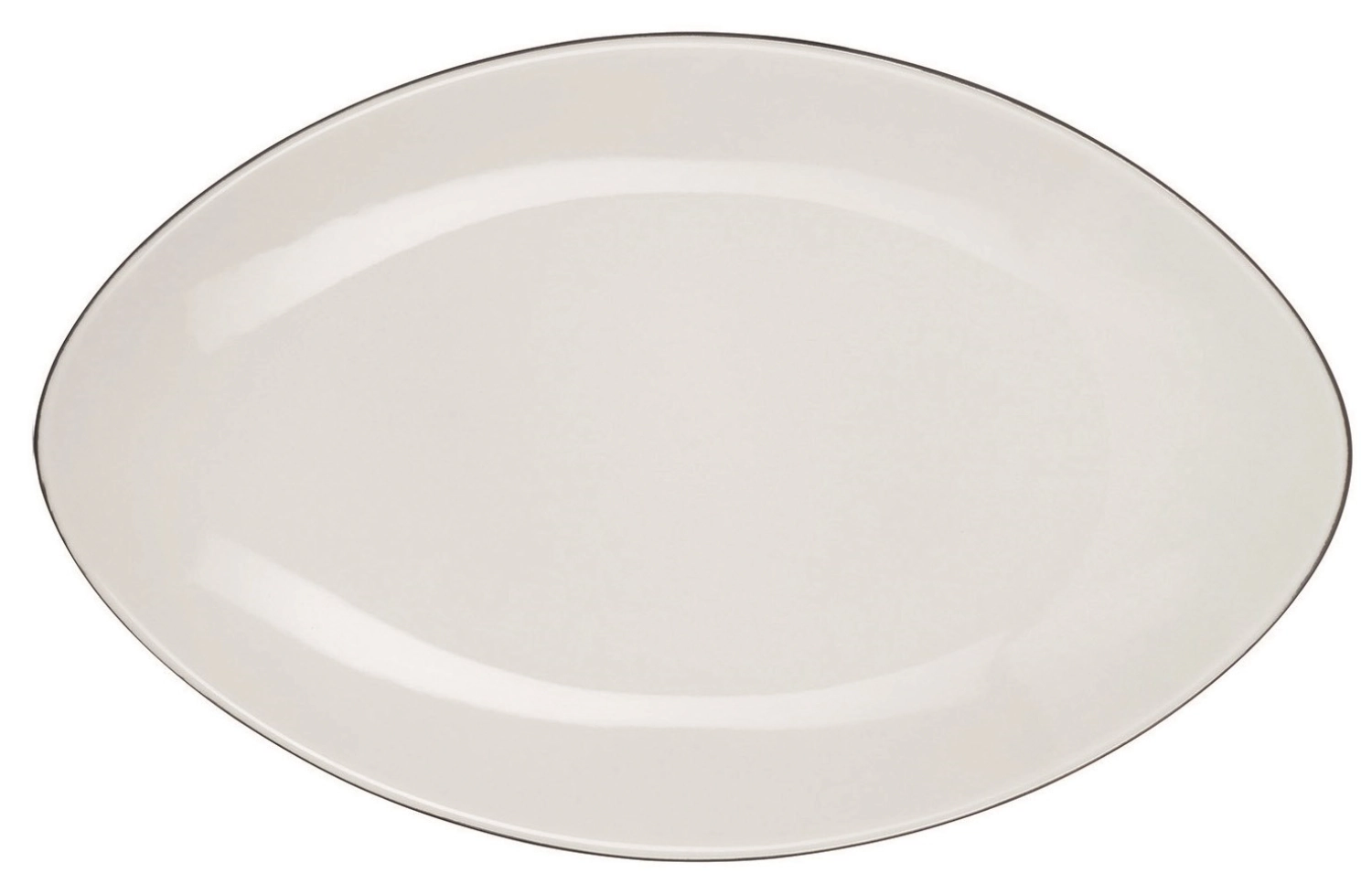 Equinoxe assiette de service ovale, 35x22.3x4 cm, blanc
