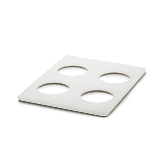 En scene plaque gn 1/2 pour 4 carafes/bout. nacryl blanc