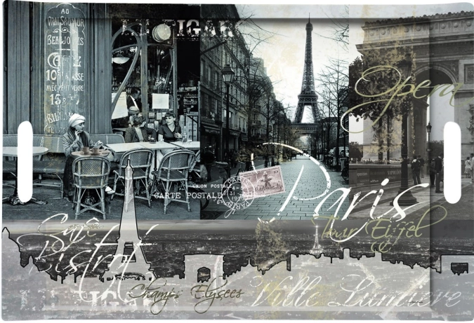 Paris Plateau a. poignées 49x34cm