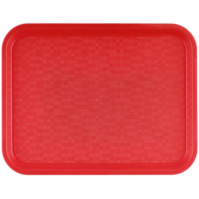 Plateau polyprop rouge cerise 45.5x35.5cm