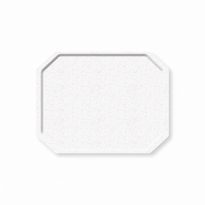 Plateau Octagon Polyclassic, Blanc 42,5x32cm