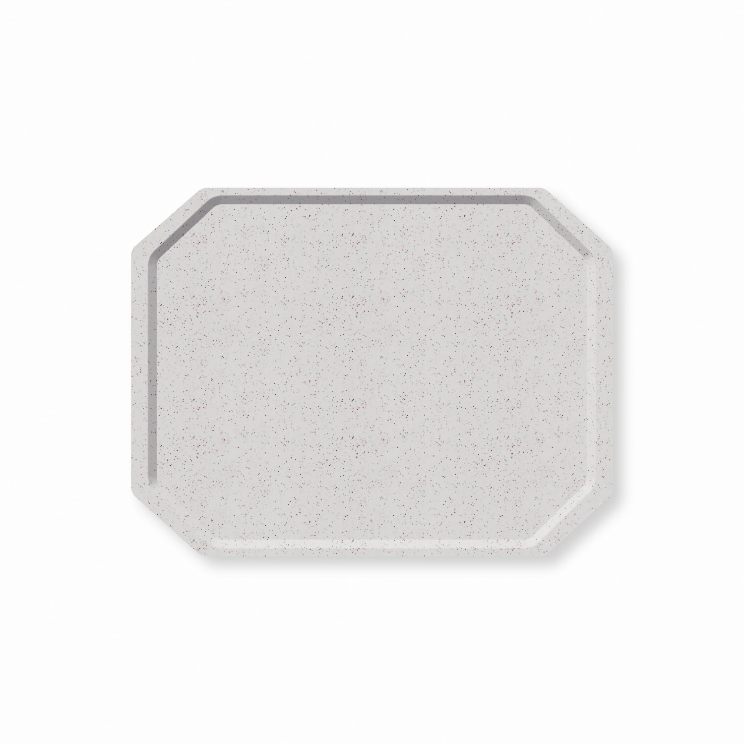 Plateau octagon polyclassic, gris 42,5x32cm