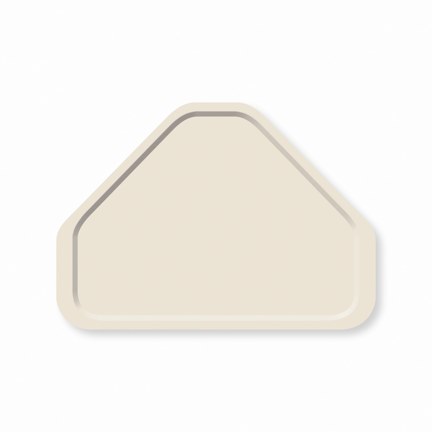 Plateau Trapèze Polyclassic blanc perle 48x34cm