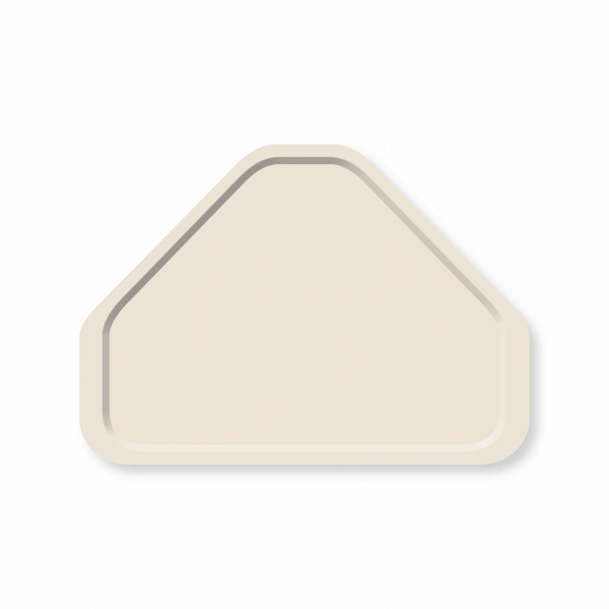 Plateau Trapèze Polyclassic blanc perle 48x34cm