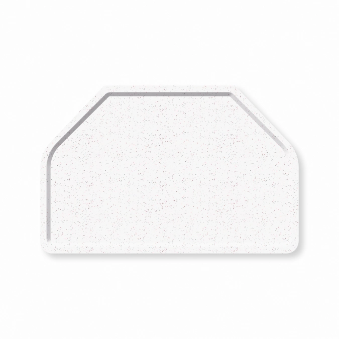 Plateau Trapèze GN Largeur Blanc 50x32.5cm