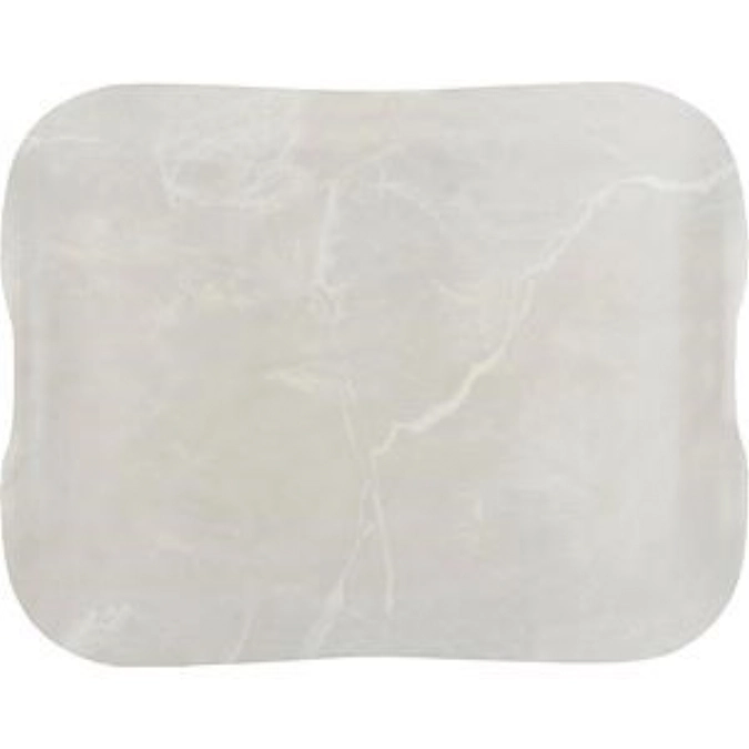 Plateau Dura blanc marbré 46.5x35.5cm