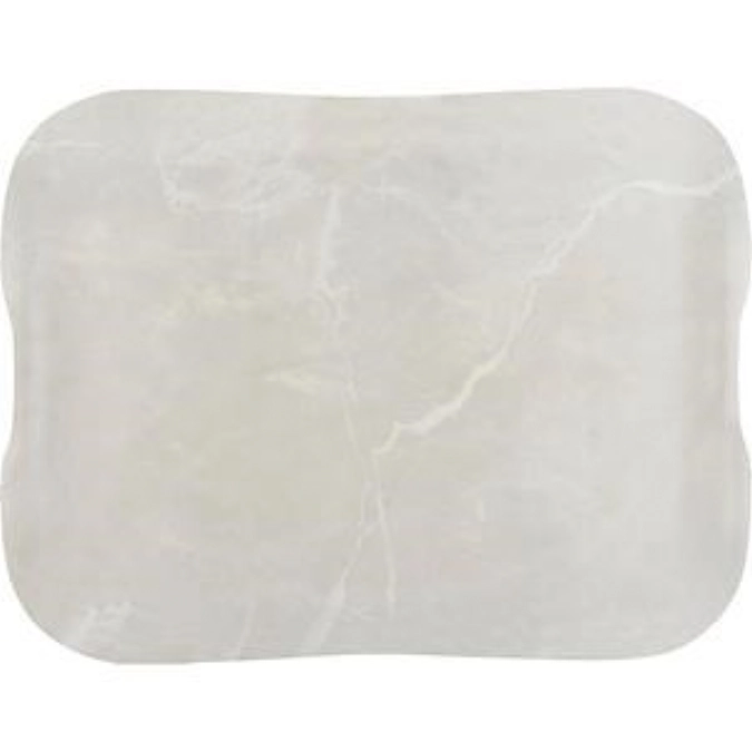 Plateau Dura blanc marbré 43x33cm