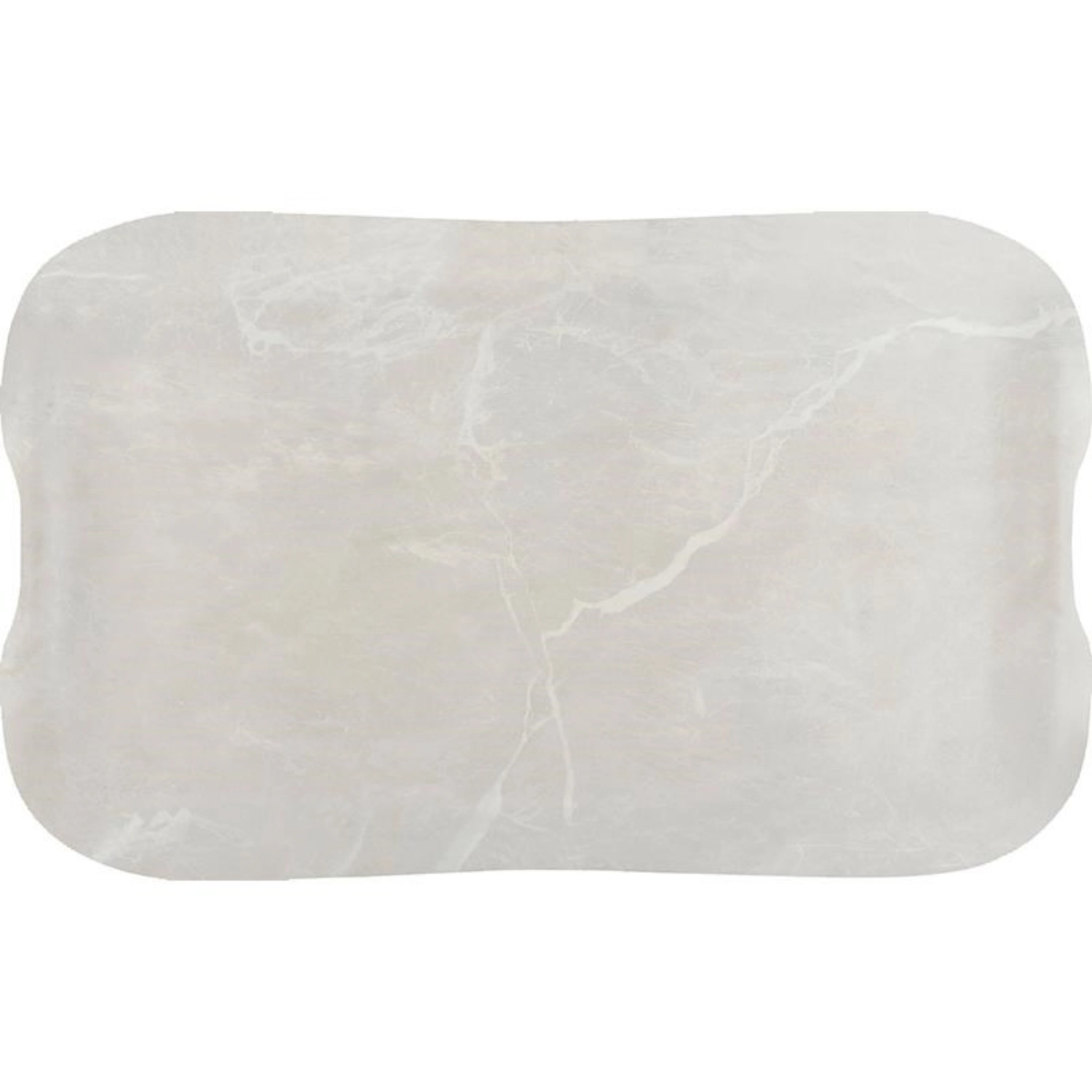 Plateau Dura blanc marbré