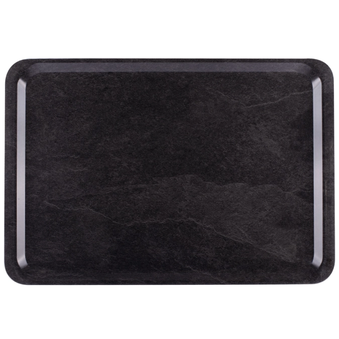 Plateau Euronorm Dark Marble antidérapant 53x37cm