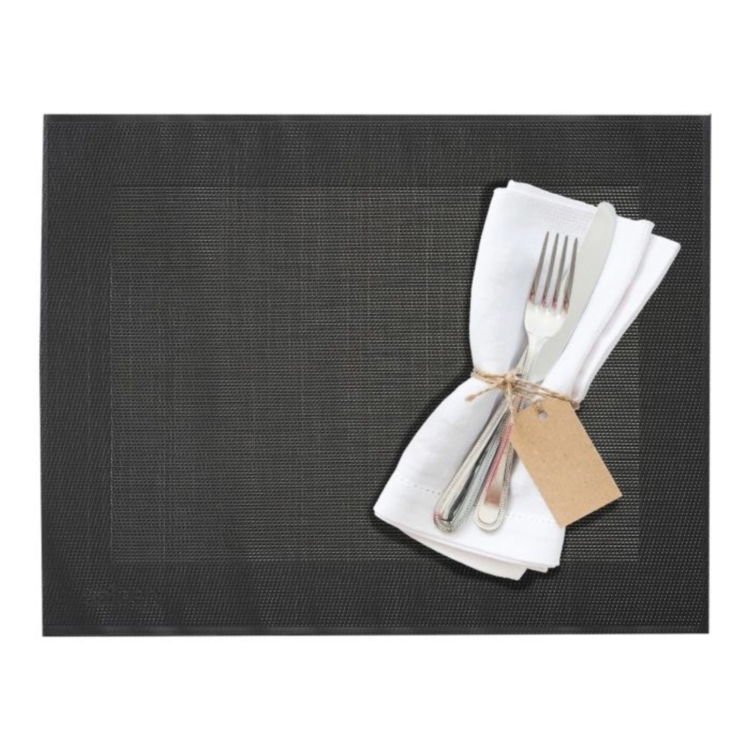 Set de table cadre, carré, anthracite, 32x42cm