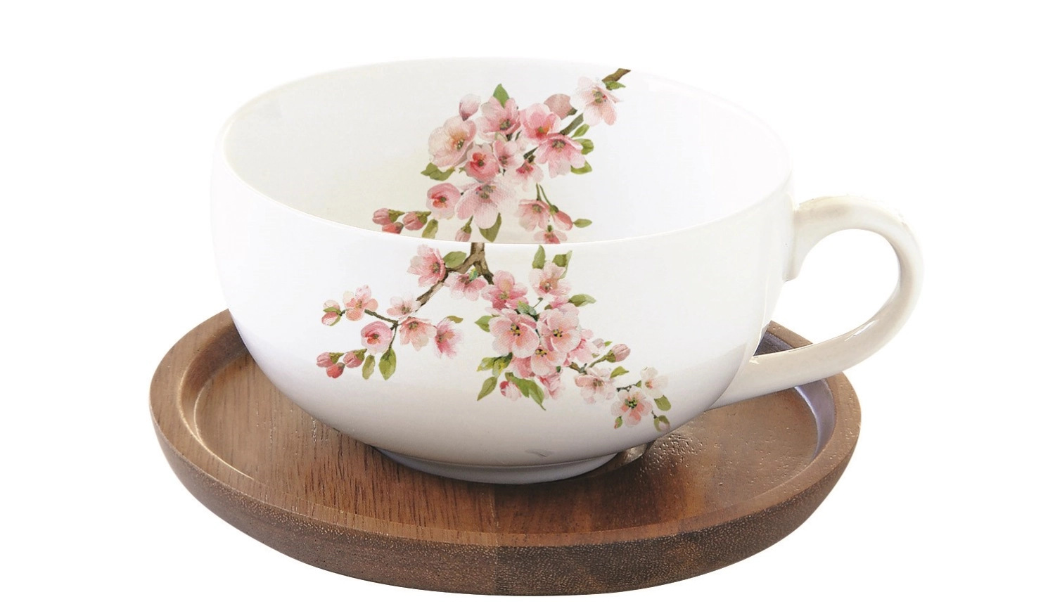 Sakura tasse a. soucoupe en acacia , 250ml